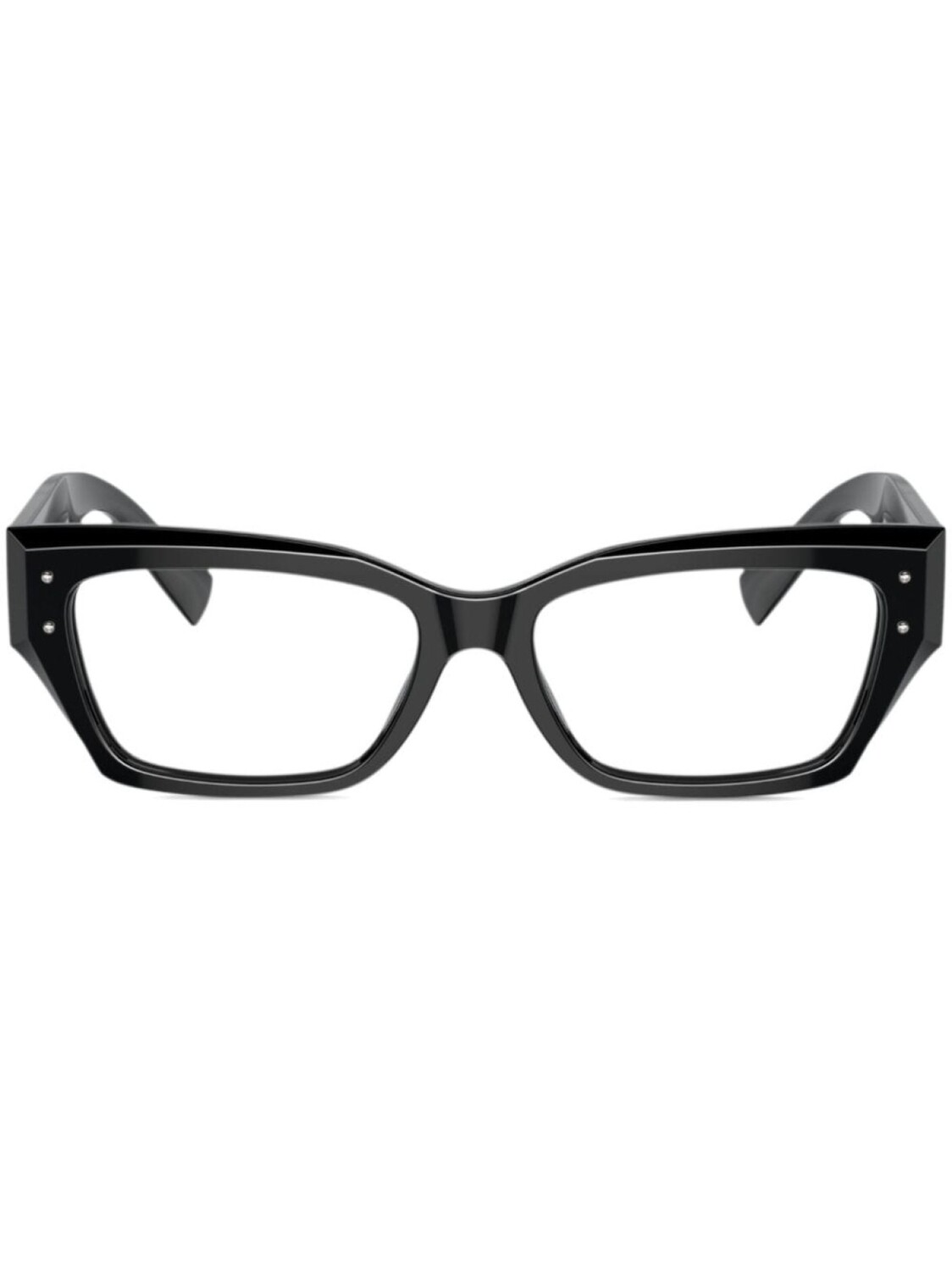 Dolce & Gabbana Eyewear очки в прямоугольной оправе с логотипом, черный 
Dolce & Gabbana Eyewear очки в прямоугольной оправе с логотипом, черный