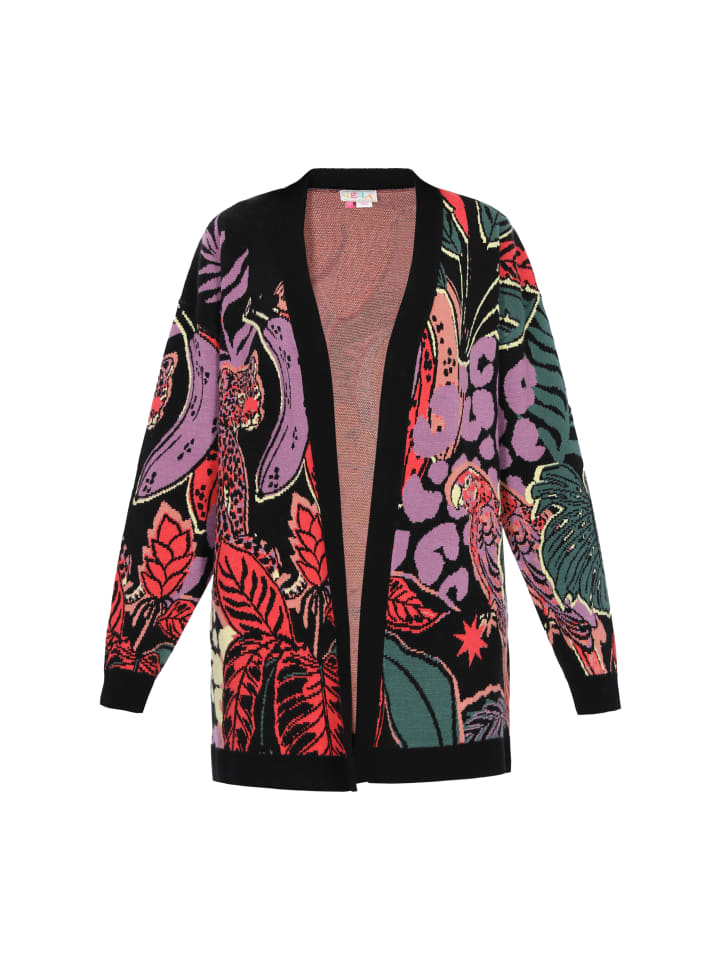 Женский кардиган темно-зеленого цвета с разноцветными вставками IZIA
Женский кардиган темно-зеленого цвета с разноцветными вставками IZIA