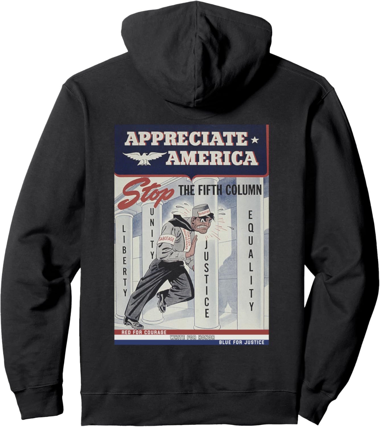 Пятый ряд, винтажная толстовка с надписью «Военная пропаганда, США, признание Америки» Us Propaganda Poster Justice Cold War, черный
Пятый ряд, винтажная толстовка с надписью «Военная пропаганда, США, признание Америки» Us Propaganda Poster Justice Cold War, черный