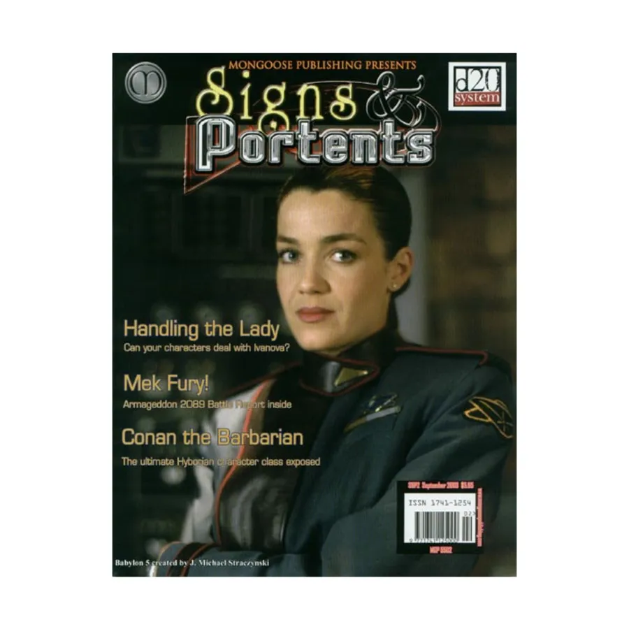 Журнал #2 "Armageddon, Babylon 5, Conan Character Class", Signs & Portents Magazine (d20)
Журнал #2 "Armageddon, Babylon 5, Conan Character Class", Signs & Portents Magazine (d20)