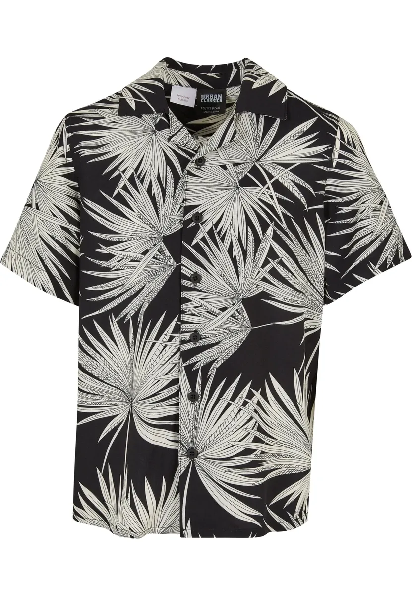Рубашка с короткими рукавами URBAN CLASSICS " Urban Classics Men's Frond Resort Shirt", черный 
Рубашка с короткими рукавами URBAN CLASSICS " Urban Classics Men's Frond Resort Shirt", черный