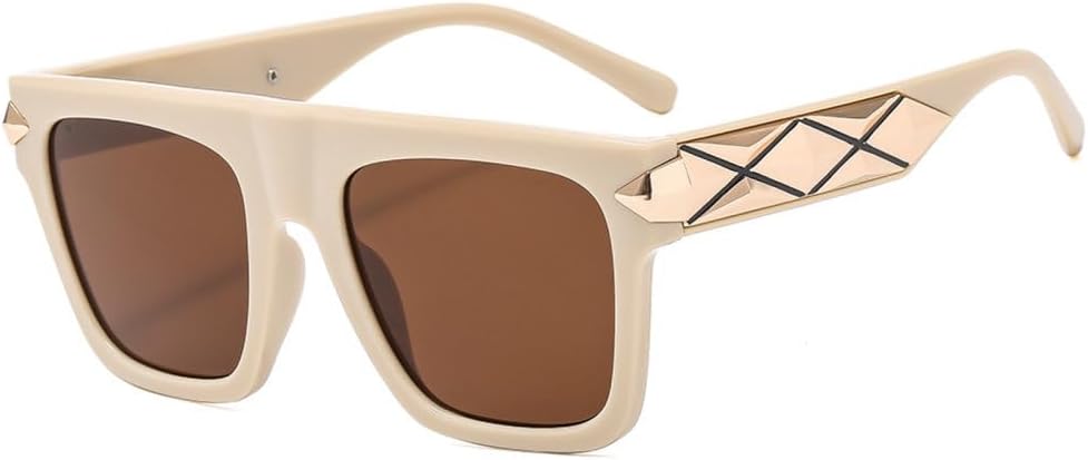 Модные большие квадратные солнцезащитные очки для женщин и мужчин в стиле панк, современные солнцезащитные очки, трендовые модели, защита от ультрафиолета UV400 MUTYNE, Beige Tea
Модные большие квадратные солнцезащитные очки для женщин и мужчин в стиле панк, современные солнцезащитные очки, трендовые модели, защита от ультрафиолета UV400 MUTYNE, Beige Tea