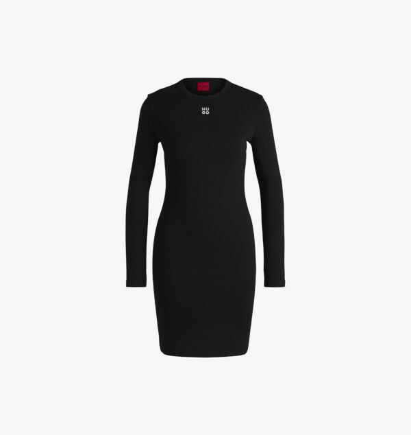 Мини-Платье облегающего кроя из смесового хлопка с фирменной вышивкой Hugo, черный
Мини-Платье облегающего кроя из смесового хлопка с фирменной вышивкой Hugo, черный