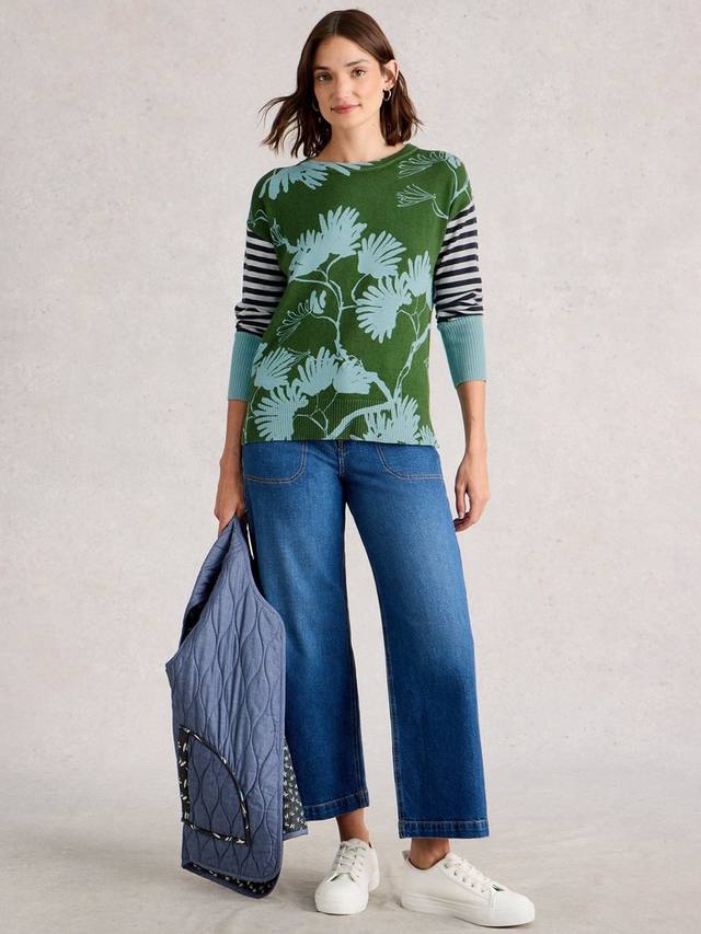 Оливковый полосатый цветочный джемпер White Stuff, Green/Multi
Оливковый полосатый цветочный джемпер White Stuff, Green/Multi