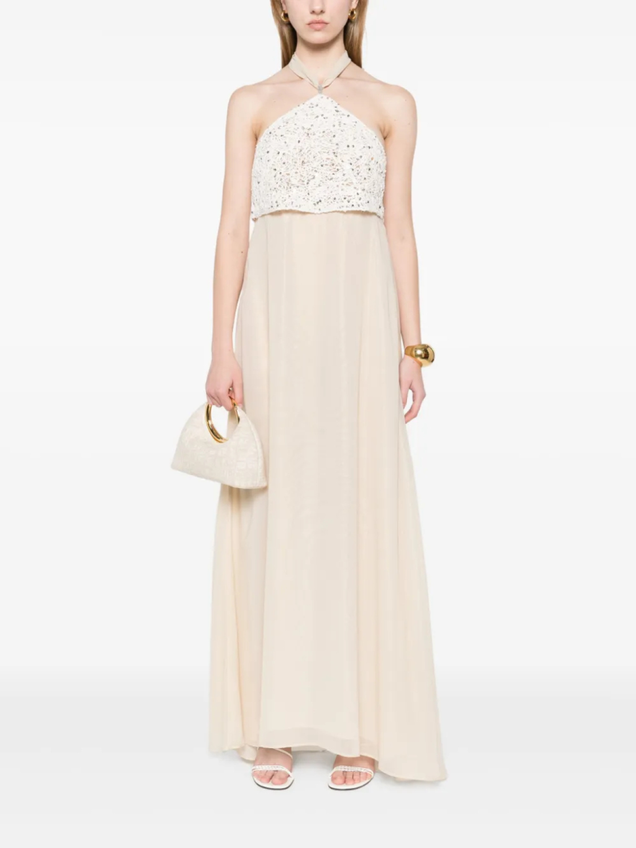 Платье макси с контрастными вставками Peserico, нейтральный
Платье макси с контрастными вставками Peserico, нейтральный