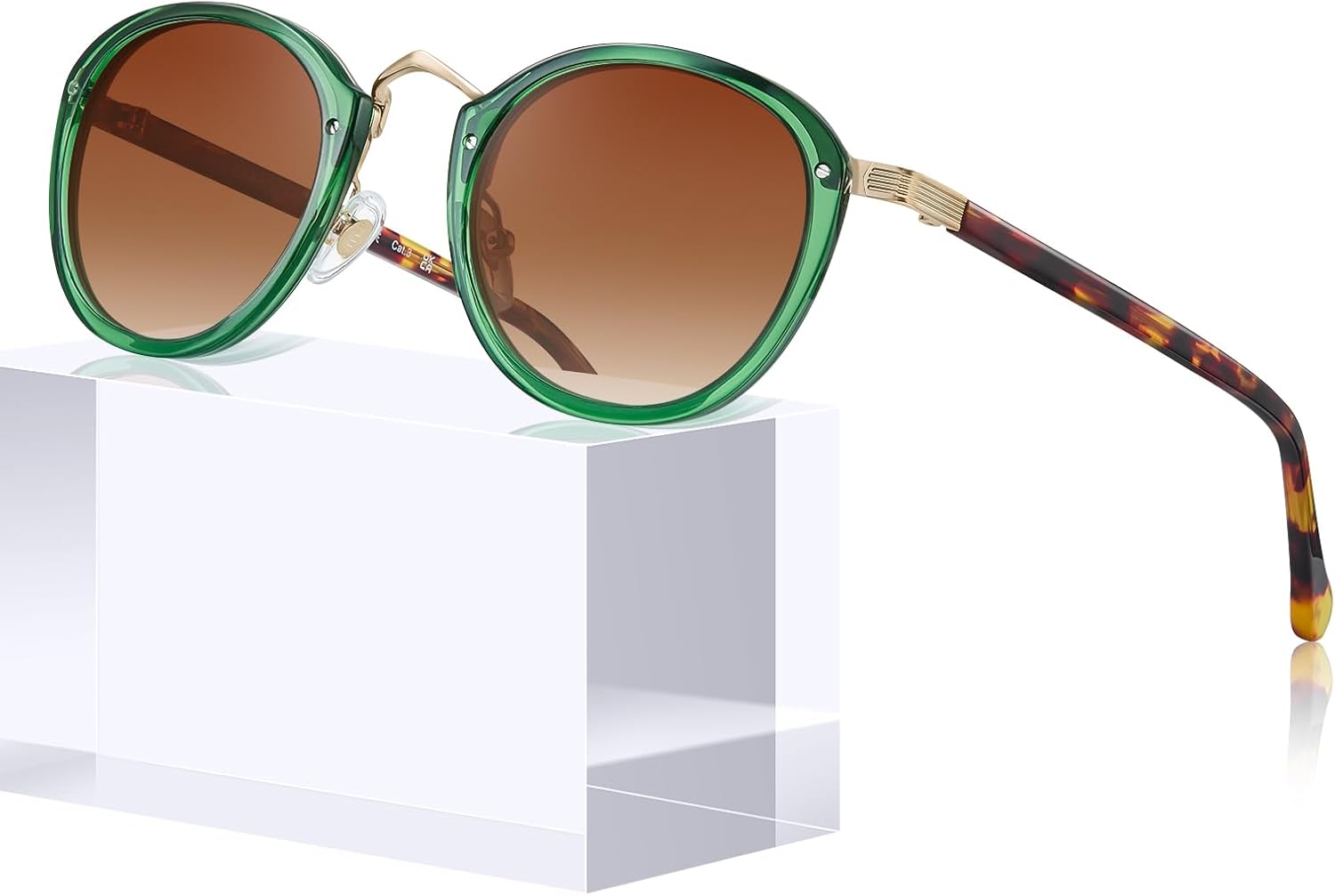 Солнцезащитные очки CARFIA с металлической перемычкой из ацетата для женщин, поляризованные, с защитой от УФ-излучения, в стиле ретро, круглые солнцезащитные очки, 3. Translucent Green Frame Gradient Brown Lens
Солнцезащитные очки CARFIA с металлической перемычкой из ацетата для женщин, поляризованные, с защитой от УФ-излучения, в стиле ретро, круглые солнцезащитные очки, 3. Translucent Green Frame Gradient Brown Lens