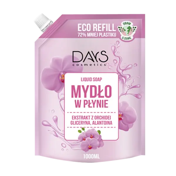 Жидкое мыло с экстрактом орхидеи, 1000 мл Days
Жидкое мыло с экстрактом орхидеи, 1000 мл Days