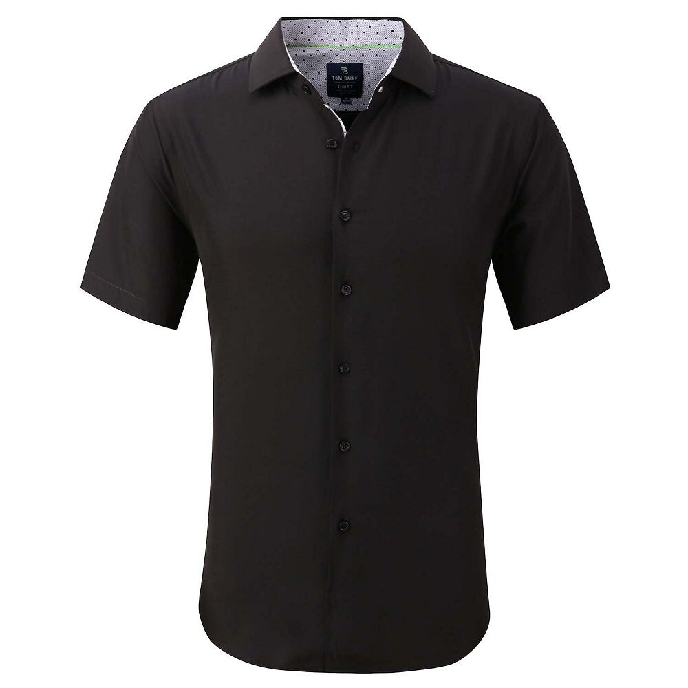 Tom Baine Slim Fit Performance с короткими рукавами и однотонной пуговицей, черный
Tom Baine Slim Fit Performance с короткими рукавами и однотонной пуговицей, черный