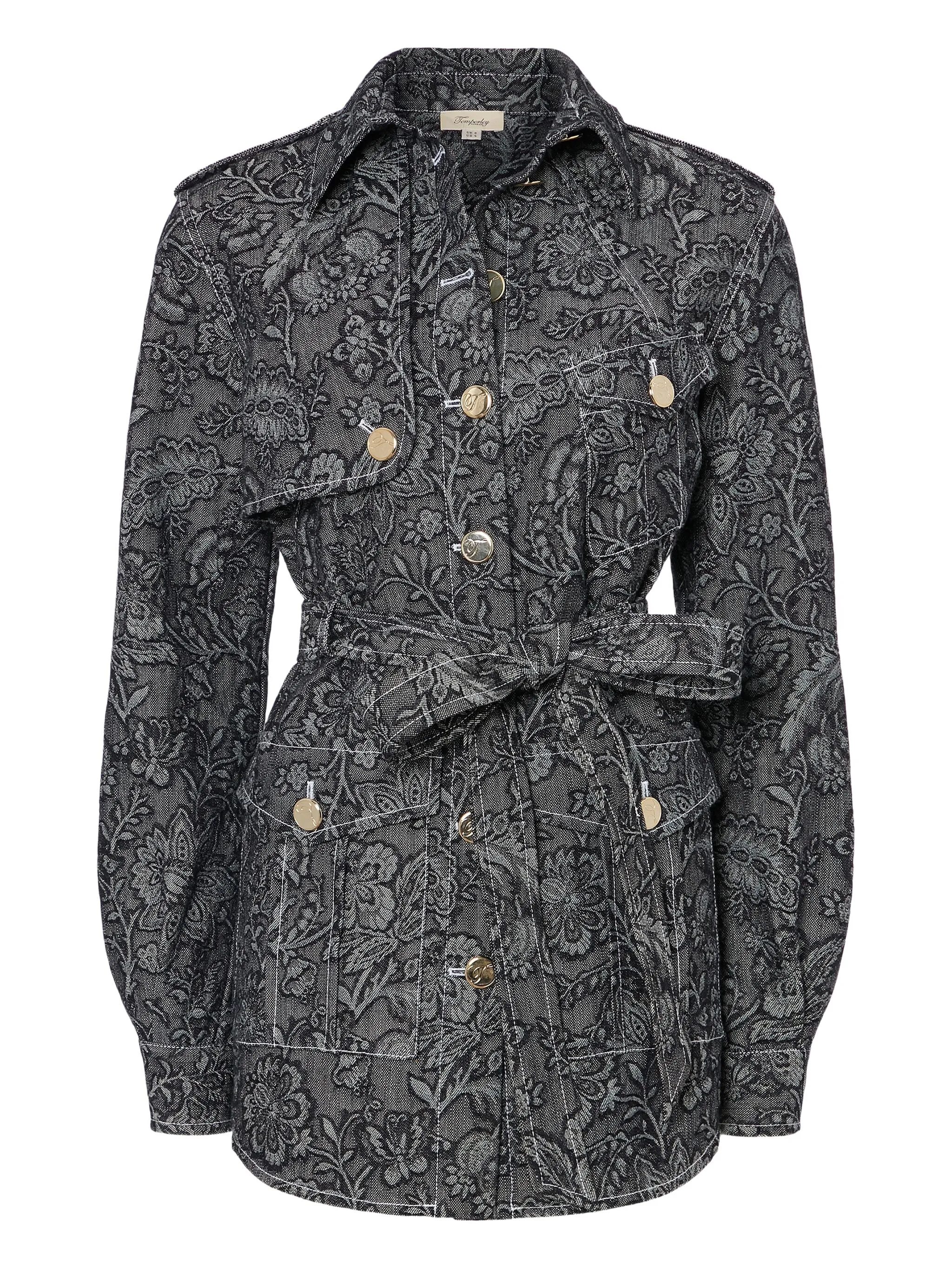 Джинсовая куртка с поясом и цветочным принтом Temperley London, черный
Джинсовая куртка с поясом и цветочным принтом Temperley London, черный