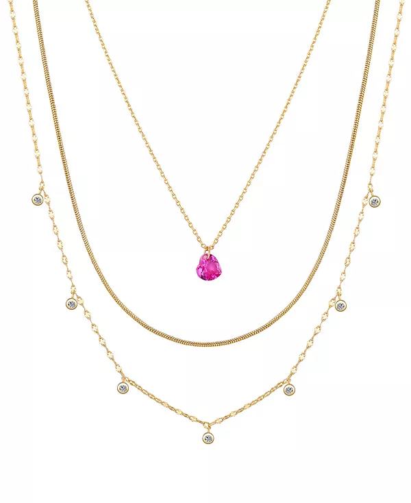 Комплект из нескольких слоев колье с рубиновым сердцем и кубическим цирконием Unwritten, gold
Комплект из нескольких слоев колье с рубиновым сердцем и кубическим цирконием Unwritten, gold