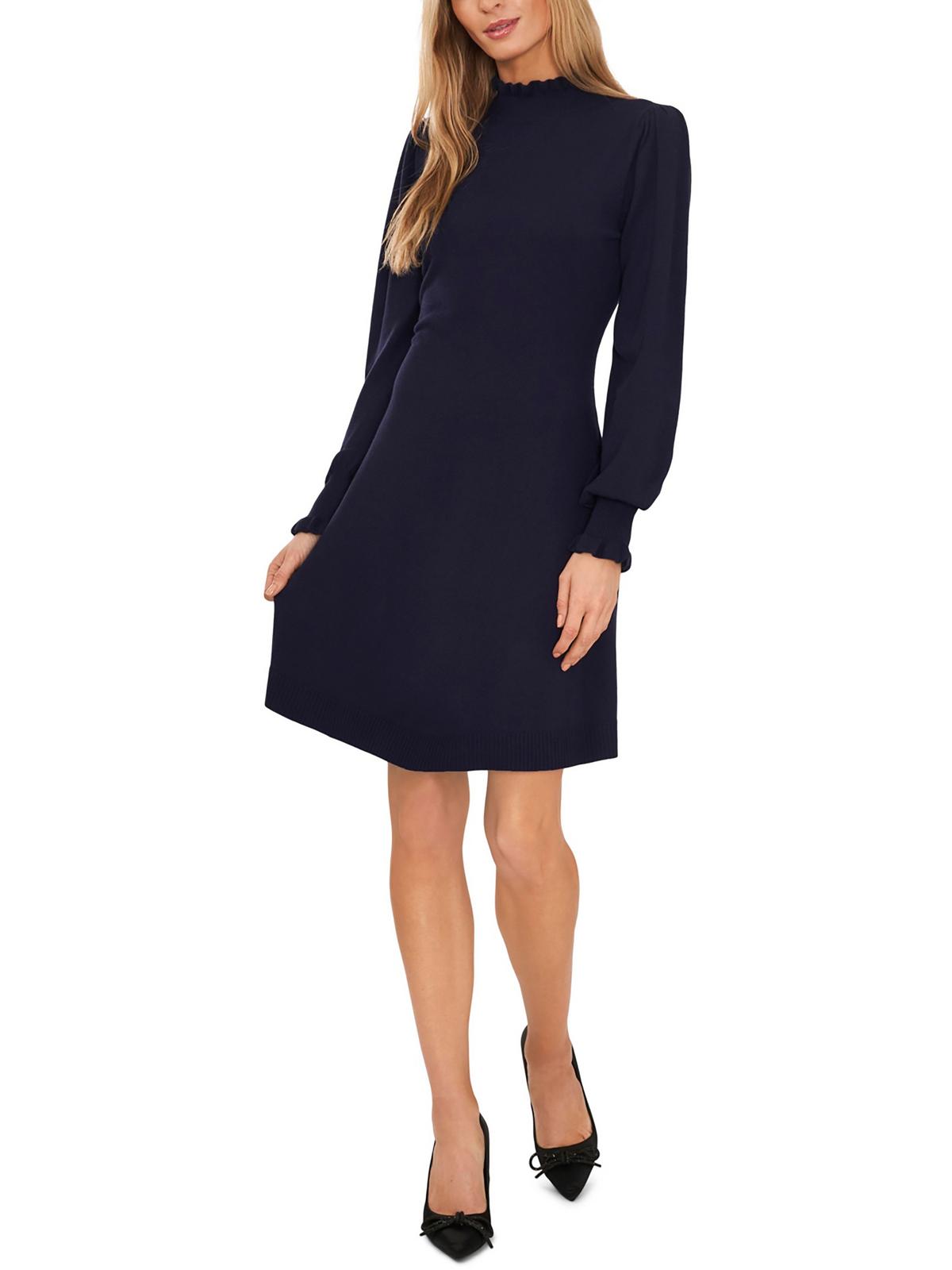Женское платье-свитер миди с оборками CeCe, цвет classic navy
Женское платье-свитер миди с оборками CeCe, цвет classic navy