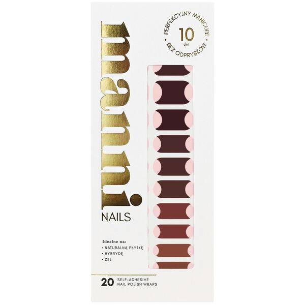 Самоклеящийся лак для ногтей фраппучино, 20 шт./1 упаковка. Manni Nails
Самоклеящийся лак для ногтей фраппучино, 20 шт./1 упаковка. Manni Nails