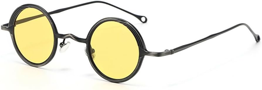 Солнцезащитные очки UV400 - маленькие круглые металлические очки в стиле панк для женщин и мужчин, для бега и занятий спортом на открытом воздухе UYPTK, Dark Gun Yellow
Солнцезащитные очки UV400 - маленькие круглые металлические очки в стиле панк для женщин и мужчин, для бега и занятий спортом на открытом воздухе UYPTK, Dark Gun Yellow