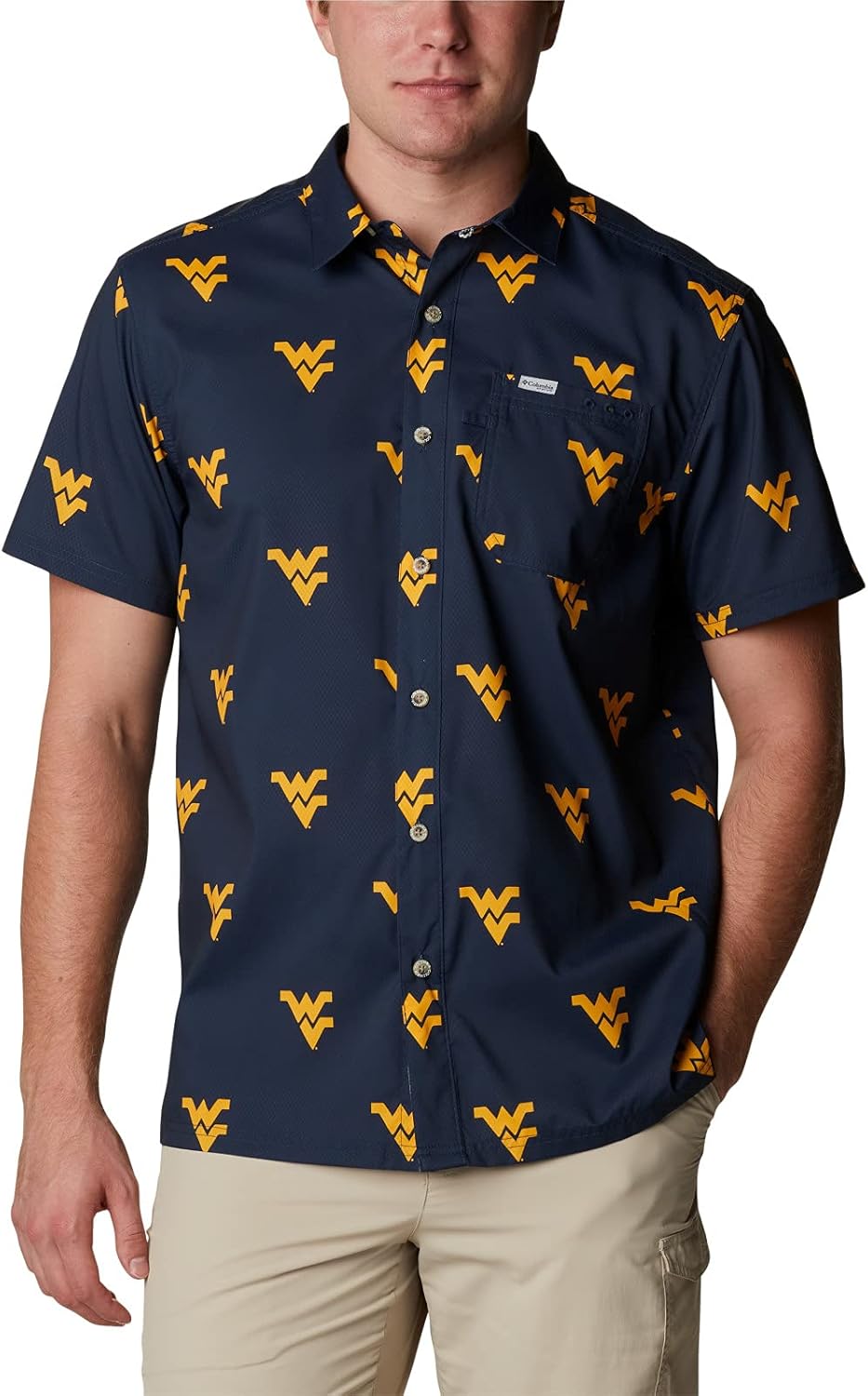Columbia Men's CLG Super Slack Tide рубашка, Wv - Collegiate Navy Logo Print
Columbia Men's CLG Super Slack Tide рубашка, Wv - Collegiate Navy Logo Print