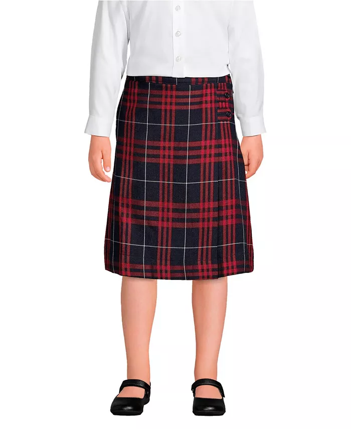 Школьная юбка для девочек в клетку, длина ниже колена, силуэт А-силуэт Lands' End, синий
Школьная юбка для девочек в клетку, длина ниже колена, силуэт А-силуэт Lands' End, синий