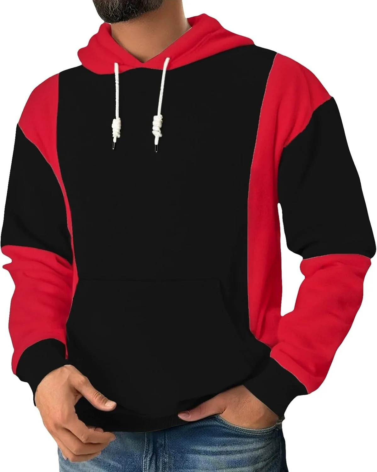 Мужской худи с цветными блоками и карманом-кенгуру Slim Fit
Мужской худи с цветными блоками и карманом-кенгуру Slim Fit