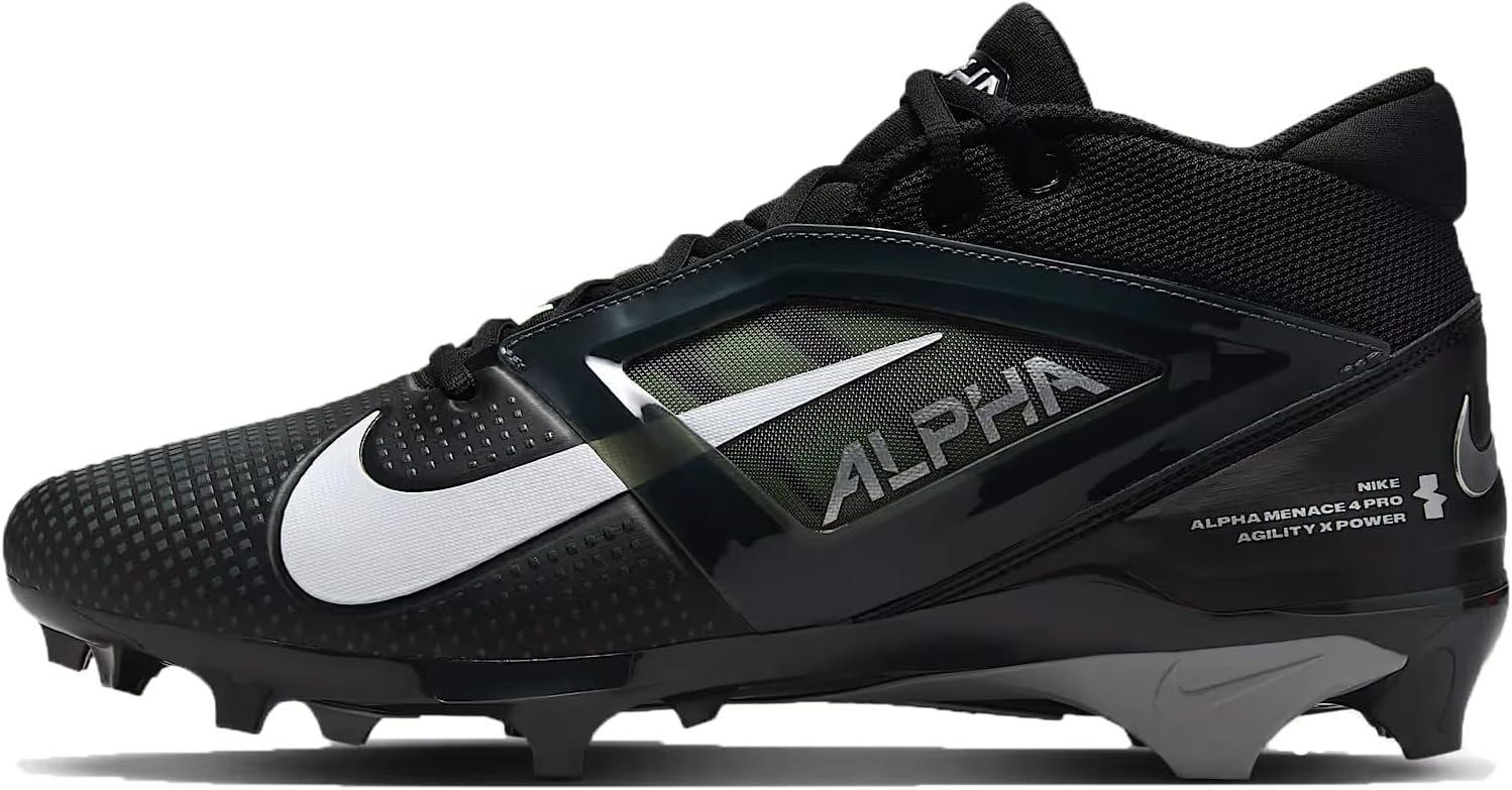 Футбольные бутсы Nike Alpha Menace 4 Pro, Black/Light Smoke Grey/White
Футбольные бутсы Nike Alpha Menace 4 Pro, Black/Light Smoke Grey/White