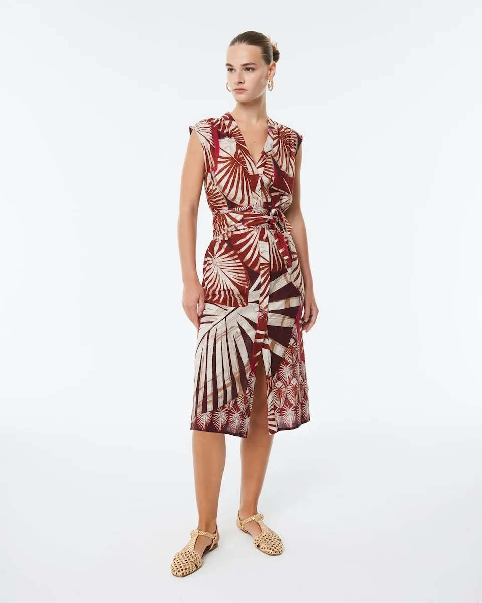 Платье-рубашка без рукавов с принтом Paz Torras, гранатовый
Платье-рубашка без рукавов с принтом Paz Torras, гранатовый