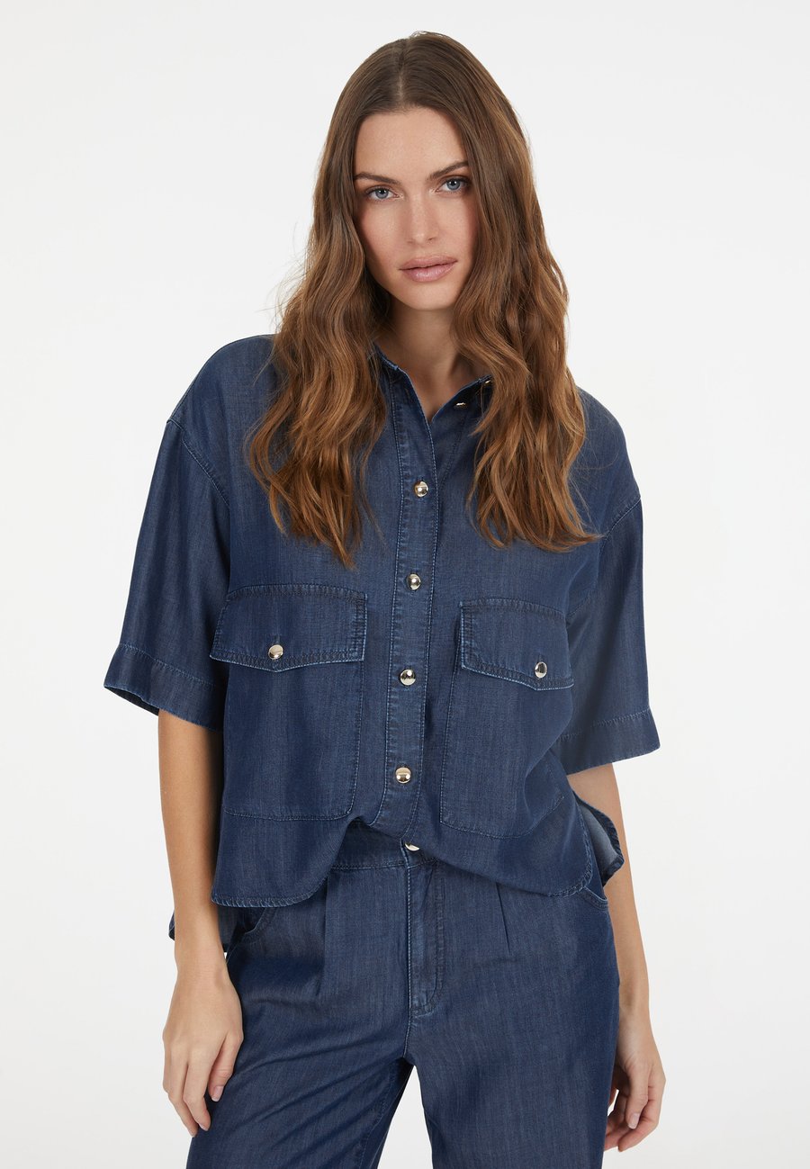 Блуза Marc Aurel Button-down blouse, Dark Blue Denim/Dark-Blue Denim
Блуза Marc Aurel Button-down blouse, Dark Blue Denim/Dark-Blue Denim