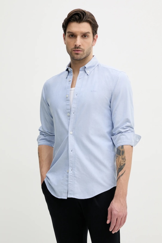 Хлопковая рубашка Boss, синий
Хлопковая рубашка Boss, синий