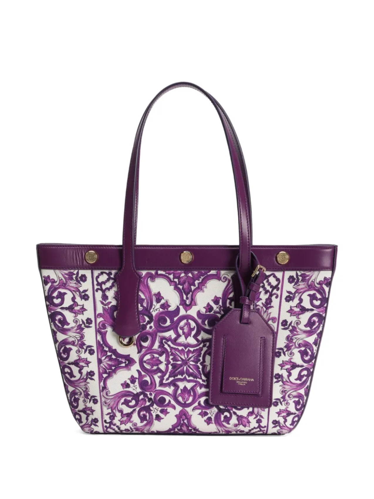 Dolce & Gabbana сумка-тоут среднего размера с принтом Majolica, белый 
Dolce & Gabbana сумка-тоут среднего размера с принтом Majolica, белый