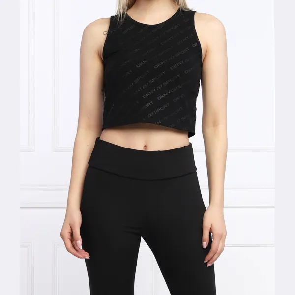 Укороченный топ Dkny, черный 
Укороченный топ Dkny, черный