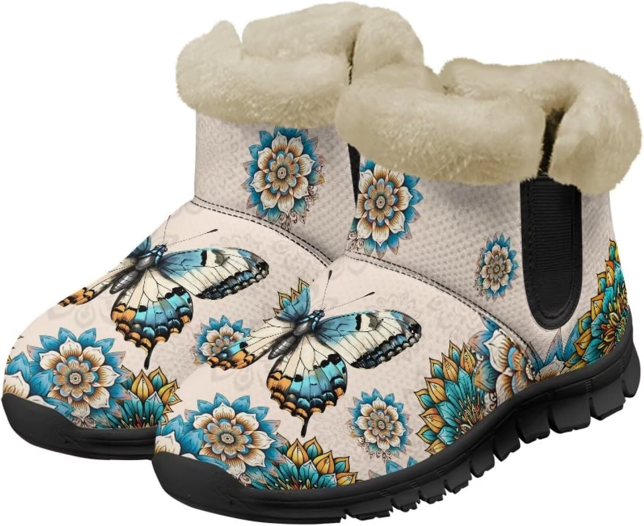 Зимние ботинки для женщин и мужчин с меховой подкладкой, противоскользящие, удобные, теплые, зимние ботинки Noprintge, Boho Butterfly Flowers
Зимние ботинки для женщин и мужчин с меховой подкладкой, противоскользящие, удобные, теплые, зимние ботинки Noprintge, Boho Butterfly Flowers
