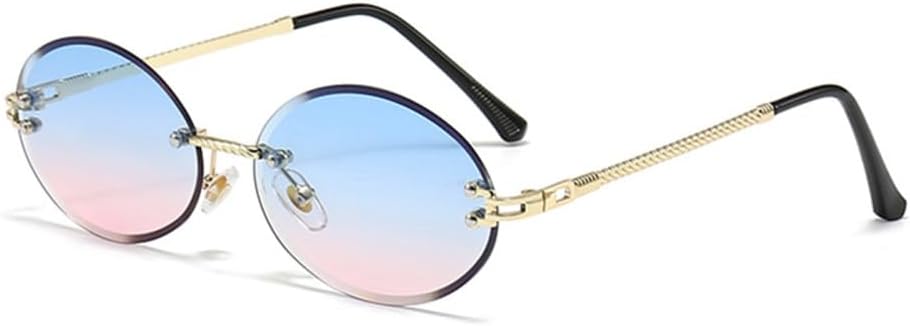 Овальные солнцезащитные очки без оправы для женщин, маленькая металлическая оправа, прозрачные линзы цвета океана, винтажные солнцезащитные очки для женщин HDUBFY, Blue Pink
Овальные солнцезащитные очки без оправы для женщин, маленькая металлическая оправа, прозрачные линзы цвета океана, винтажные солнцезащитные очки для женщин HDUBFY, Blue Pink