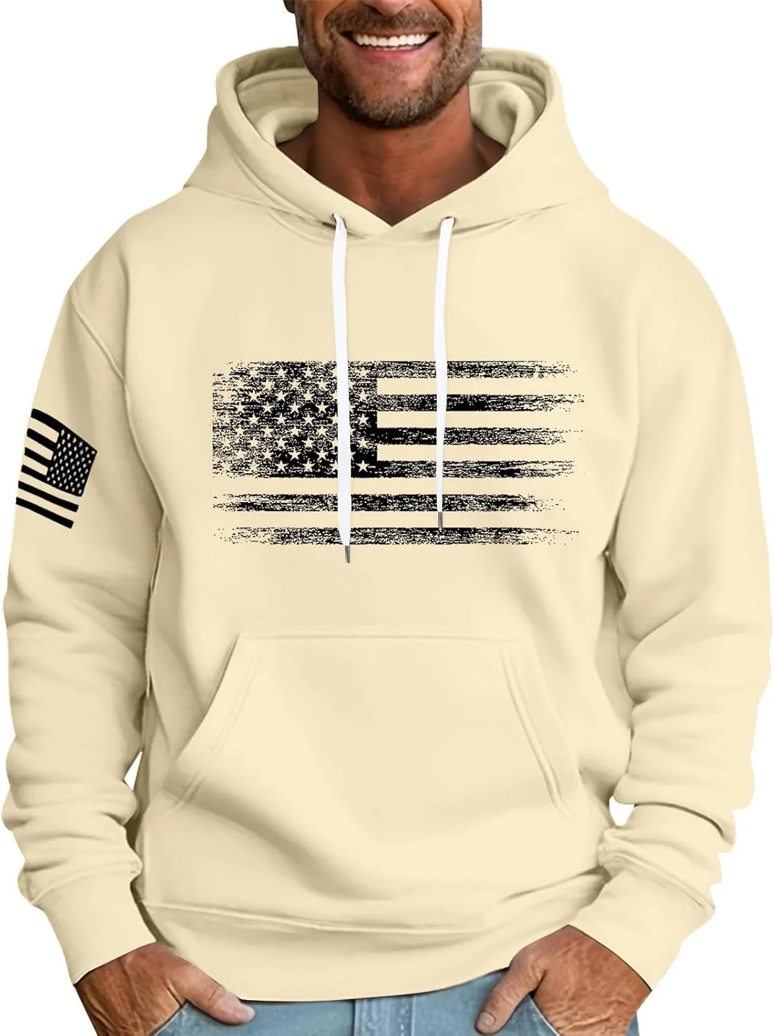 Мужской худи с капюшоном на шнурке, оверсайз, с карманами
Мужской худи с капюшоном на шнурке, оверсайз, с карманами