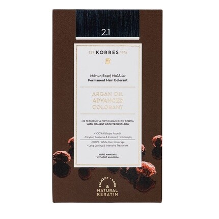 Краситель с аргановым маслом 2.1 Синий Черный 2.1, Korres
Краситель с аргановым маслом 2.1 Синий Черный 2.1, Korres