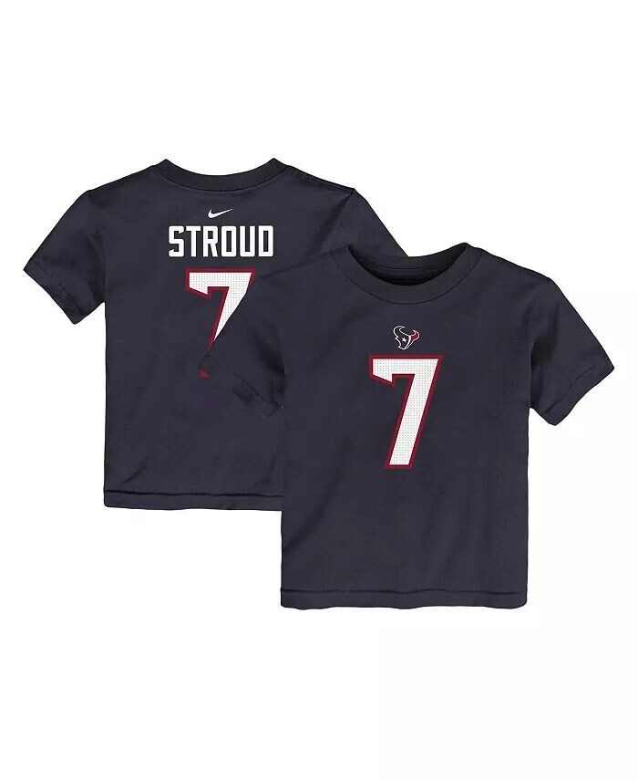 Футболка для мальчиков и девочек CJ Stroud Navy Houston Texans с именем и номером игрока Nike
Футболка для мальчиков и девочек CJ Stroud Navy Houston Texans с именем и номером игрока Nike