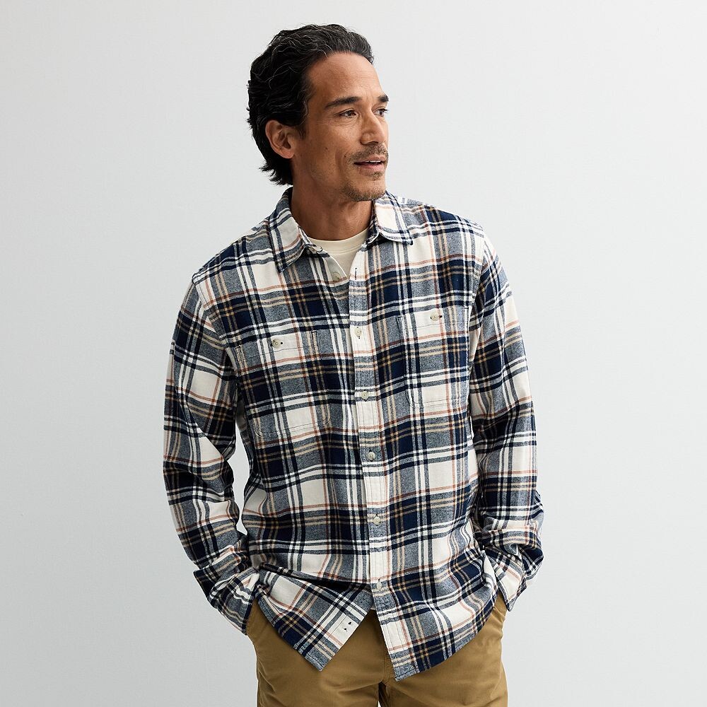 Мужская фланелевая рубашка на пуговицах Sonoma Goods For Life, цвет Ivory Navy Plaid
Мужская фланелевая рубашка на пуговицах Sonoma Goods For Life, цвет Ivory Navy Plaid