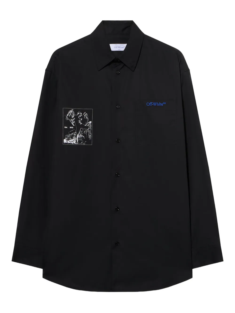 Рубашка с эффектом выцветшей живописи Off-White, черный
Рубашка с эффектом выцветшей живописи Off-White, черный