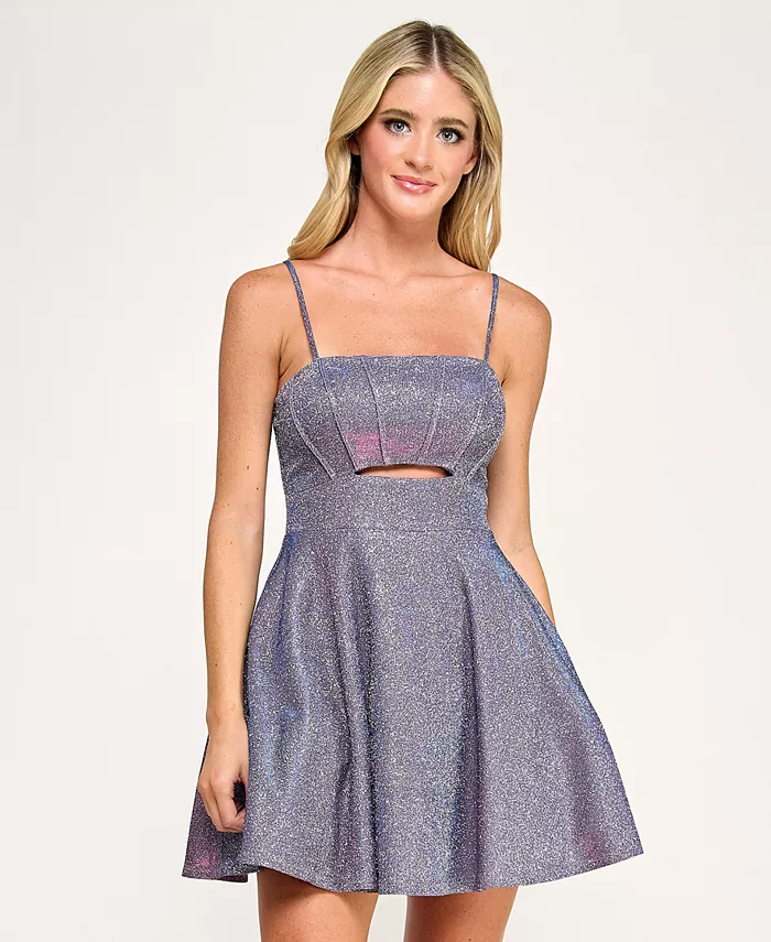 Юношеское мини-платье без рукавов с блестками и расклешенным лифом City Studios, синий
Юношеское мини-платье без рукавов с блестками и расклешенным лифом City Studios, синий