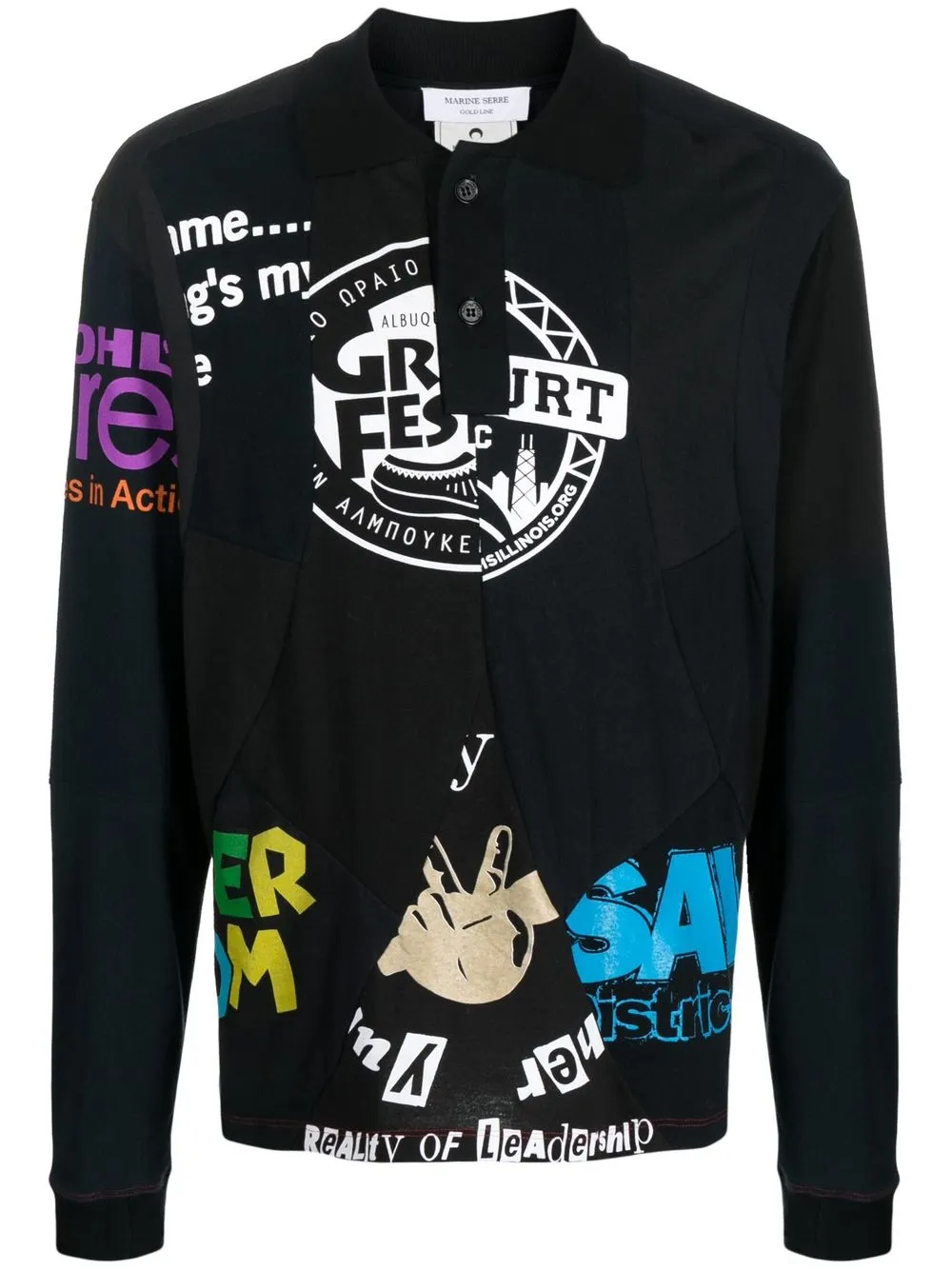 Рубашка поло с длинными рукавами и принтом Marine Serre, черный
Рубашка поло с длинными рукавами и принтом Marine Serre, черный