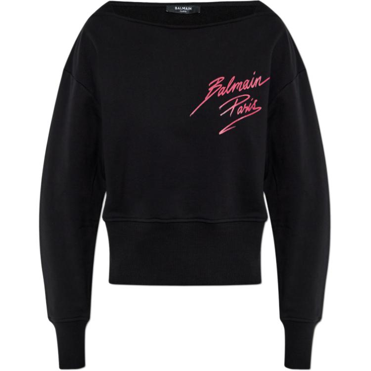 Logo Printed Cropped Sweatshirt BALMAIN, черный
Logo Printed Cropped Sweatshirt BALMAIN, черный
