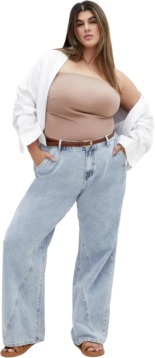 Джинсы City Chic Plus Size, модель Harley Kyla, широкие
Джинсы City Chic Plus Size, модель Harley Kyla, широкие