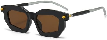 Солнцезащитные очки Polygon для женщин, двухцветные, модные, с прозрачными линзами; очки для мужчин в стиле панк с заклепками, уникальные солнцезащитные очки UV400 MTZJH, Black Tea
Солнцезащитные очки Polygon для женщин, двухцветные, модные, с прозрачными линзами; очки для мужчин в стиле панк с заклепками, уникальные солнцезащитные очки UV400 MTZJH, Black Tea