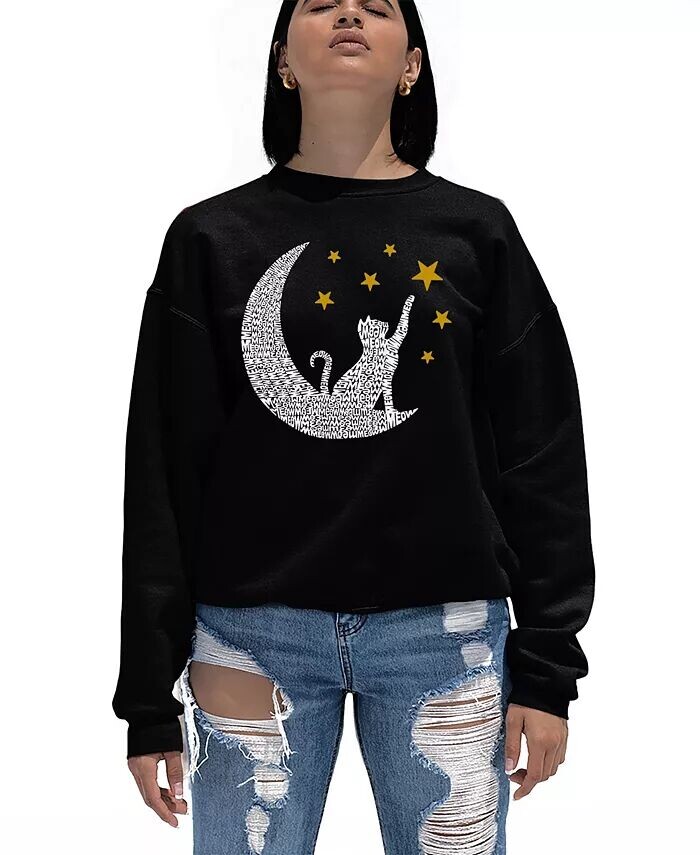 Женский свитшот с круглым вырезом с рисунком Word Art Cat Moon La Pop Art, фиолетовый
Женский свитшот с круглым вырезом с рисунком Word Art Cat Moon La Pop Art, фиолетовый