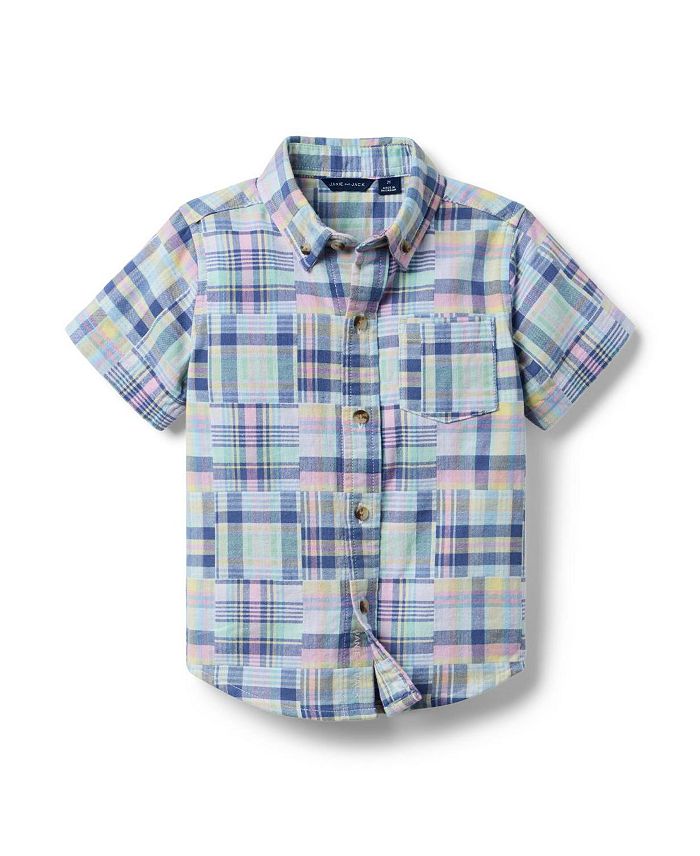 Унисекс рубашка в клетку с пэчворком - для малышей, маленьких и больших детей Janie and Jack, синий
Унисекс рубашка в клетку с пэчворком - для малышей, маленьких и больших детей Janie and Jack, синий