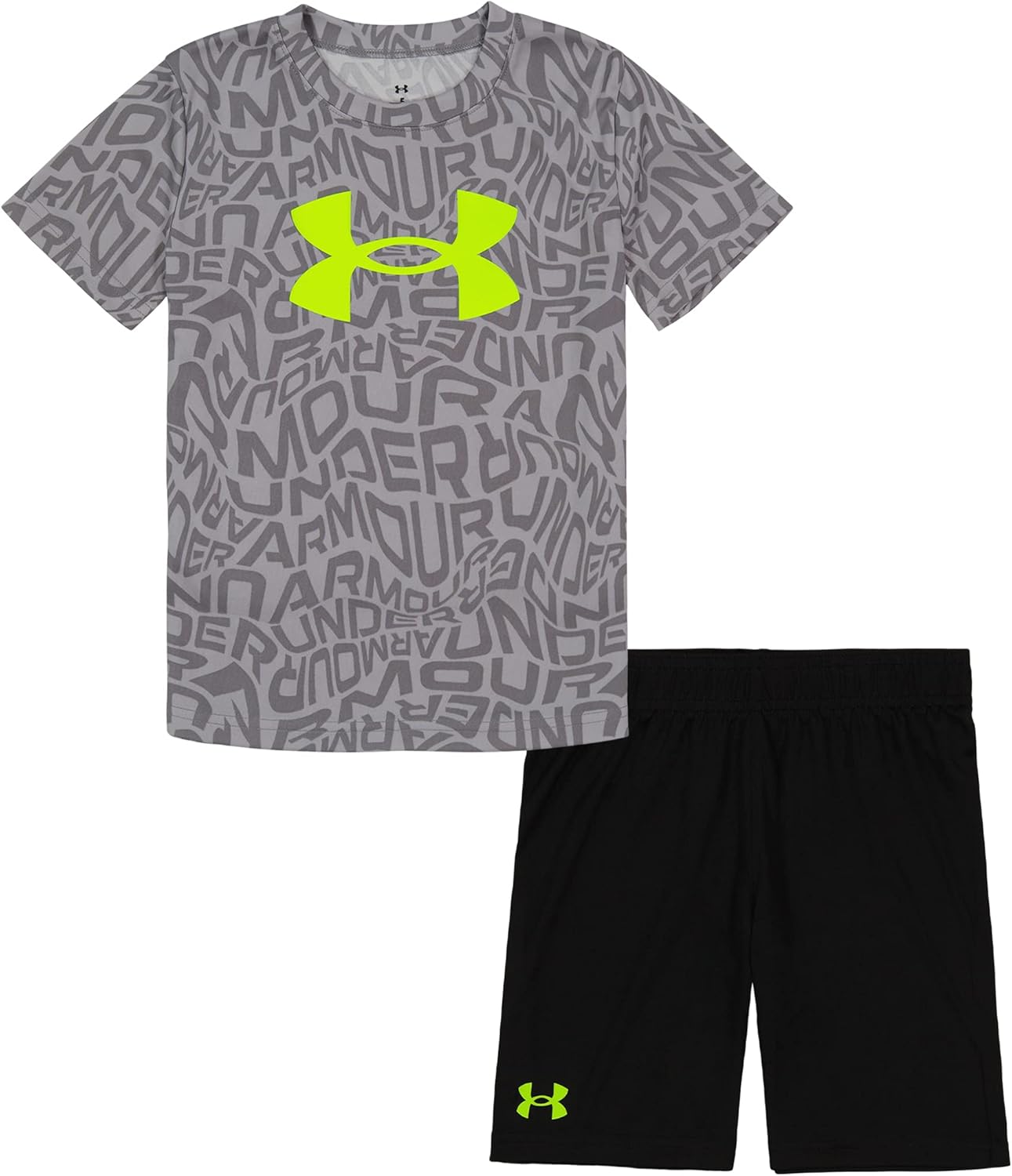 Under Armour майка с короткими рукавами и шорты для мальчиков, легкие и дышащие, Mod Gray Warp
Under Armour майка с короткими рукавами и шорты для мальчиков, легкие и дышащие, Mod Gray Warp