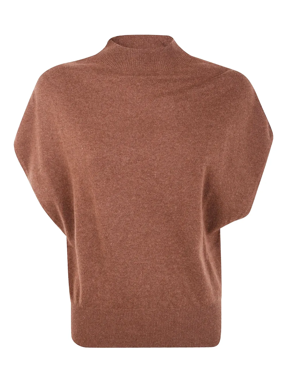 Свитер с высоким воротом и короткими рукавами Circus Hotel, коричневый 
Свитер с высоким воротом и короткими рукавами Circus Hotel, коричневый