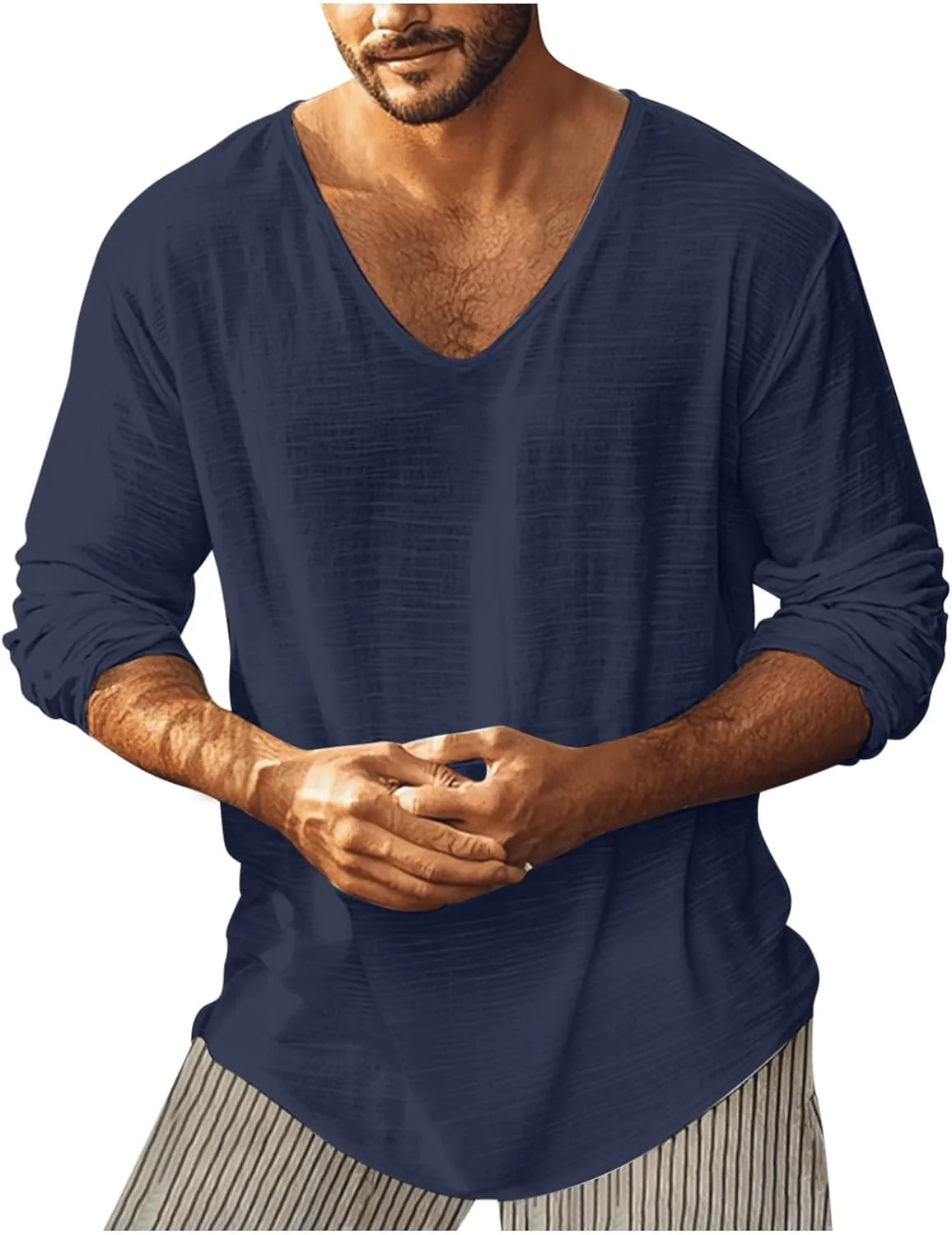 Льняная рубашка для мужчин с длинными рукавами и v-образным вырезом Xiaojmake
Льняная рубашка для мужчин с длинными рукавами и v-образным вырезом Xiaojmake