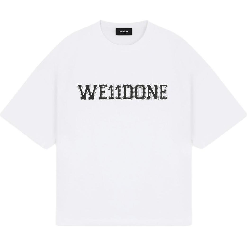Футболка с рукавом дроп-шилдер женская белая WE11DONE
Футболка с рукавом дроп-шилдер женская белая WE11DONE