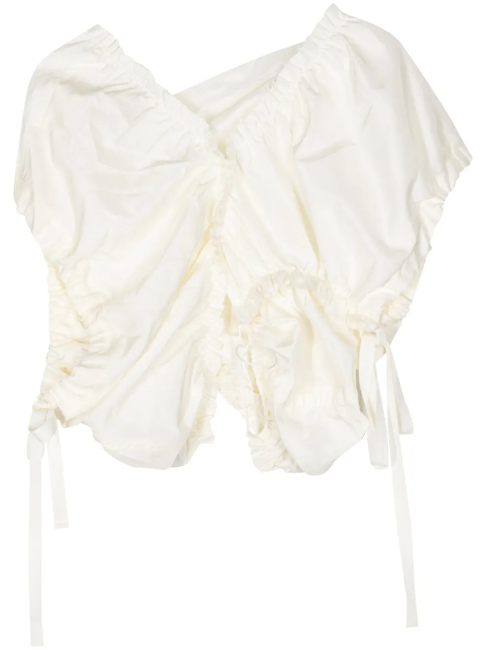 Шелковый топ асимметричного кроя Shanshan Ruan, нейтральный
Шелковый топ асимметричного кроя Shanshan Ruan, нейтральный