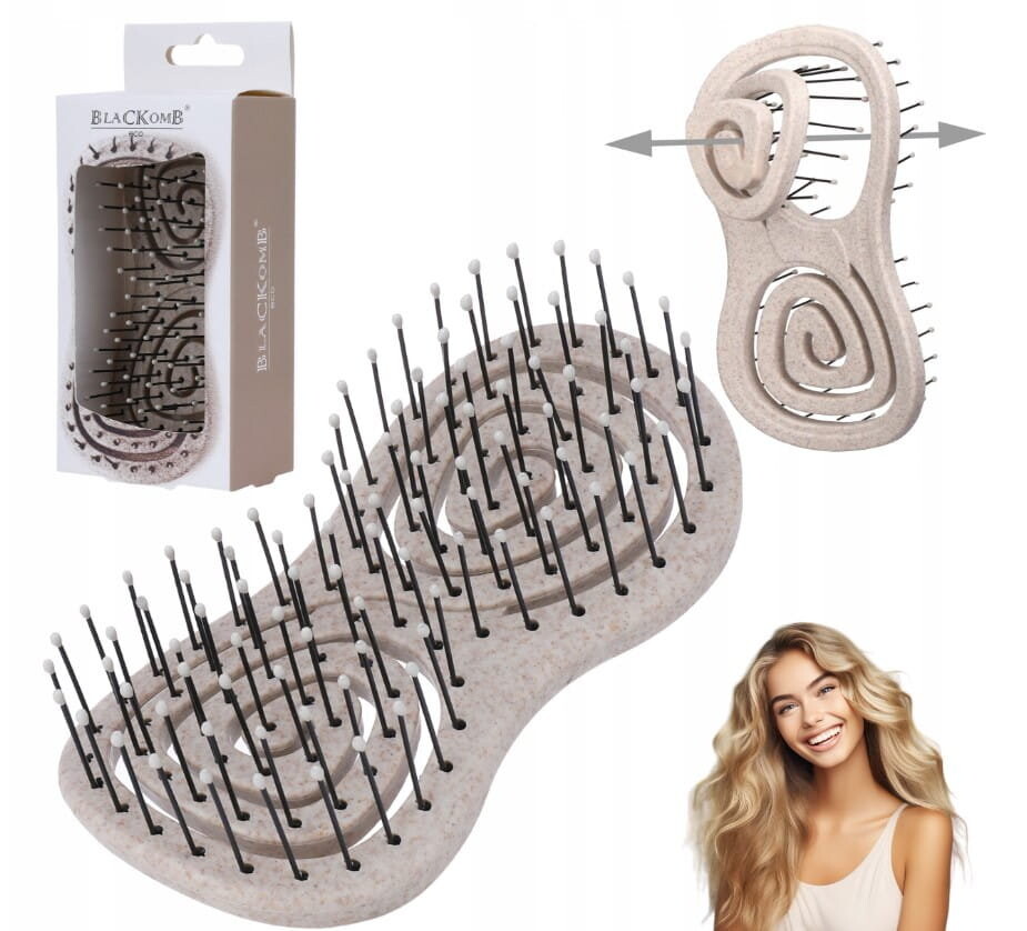 Экологическая компактная массажная щетка для распутывания волос Blackomb Eco, бежевого цвета Ponik'S
Экологическая компактная массажная щетка для распутывания волос Blackomb Eco, бежевого цвета Ponik'S
