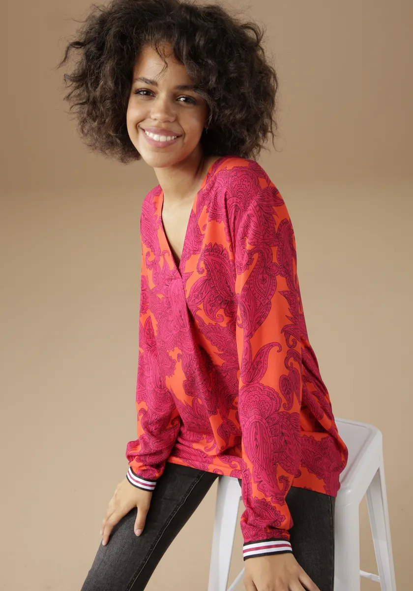 Блузка-слип Aniston CASUAL с ярким крупным орнаментальным принтом, красный
Блузка-слип Aniston CASUAL с ярким крупным орнаментальным принтом, красный