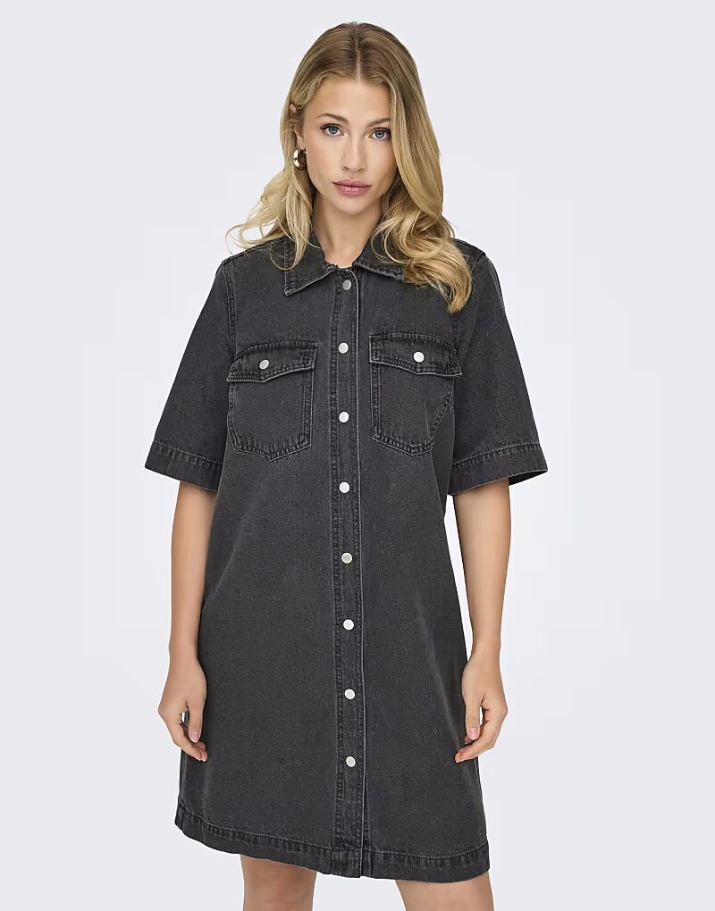 ONLY Джинсовое платье черного цвета с эффектом потертости
ONLY Джинсовое платье черного цвета с эффектом потертости