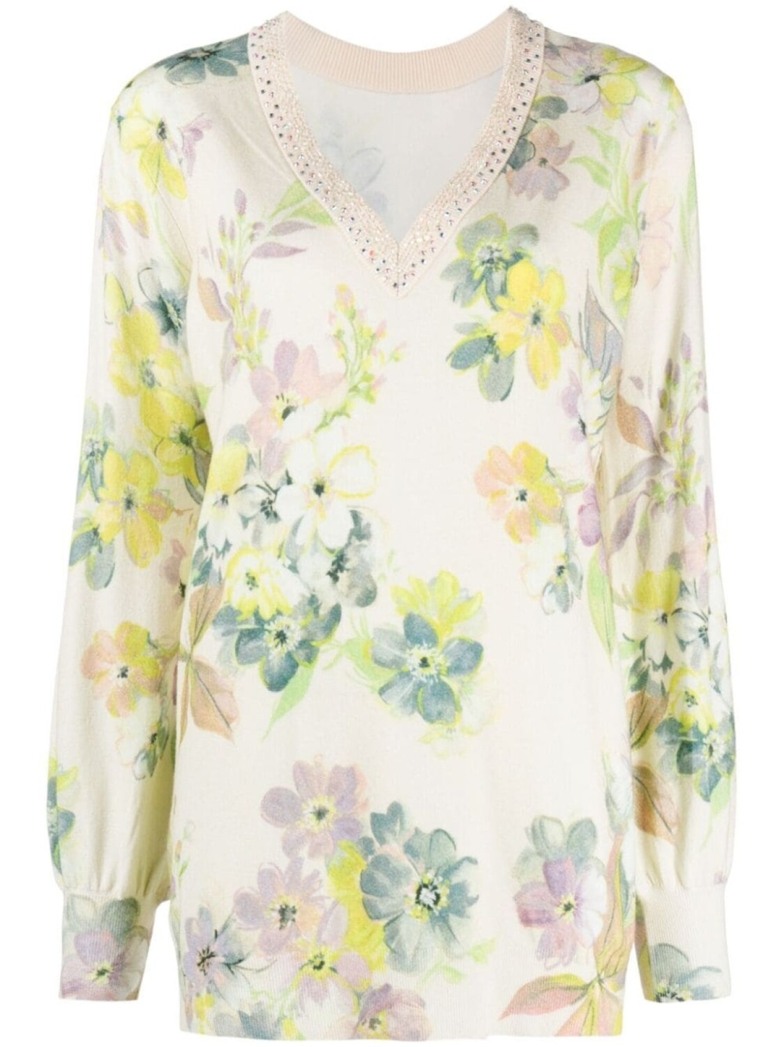 TWINSET джемпер с V-образным вырезом и цветочным принтом, нейтральный цвет
TWINSET джемпер с V-образным вырезом и цветочным принтом, нейтральный цвет