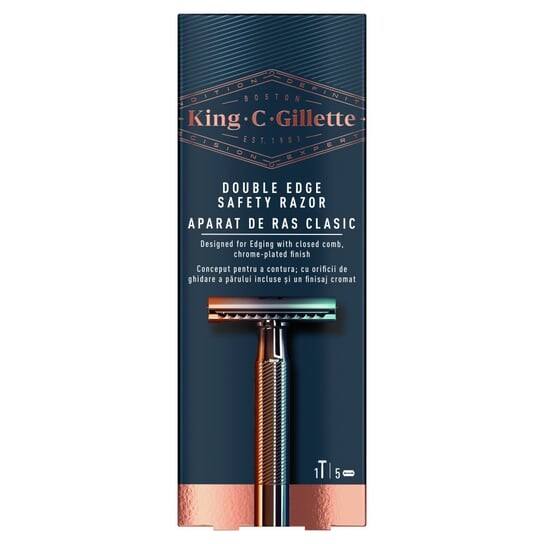 Мужская бритва King C. Gillette Double Edge — 5 лезвий
Мужская бритва King C. Gillette Double Edge — 5 лезвий